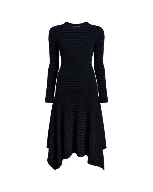 Proenza Schouler Didi Matte Viscose Velvet Stripe Dress