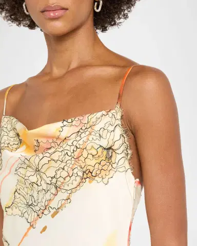 Jason Wu Collection Watercolor Floral Lace-Trim Slip Gown | Thumbnail 9 Jason Wu Collection Watercolor Floral Lace-Trim Slip Gown | Thumbnail 9