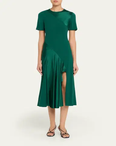 Diane von Furstenberg Araminta Bias-Cut Stretch Satin Midi Dress | Thumbnail 2 Diane von Furstenberg Araminta Bias-Cut Stretch Satin Midi Dress | Thumbnail 2