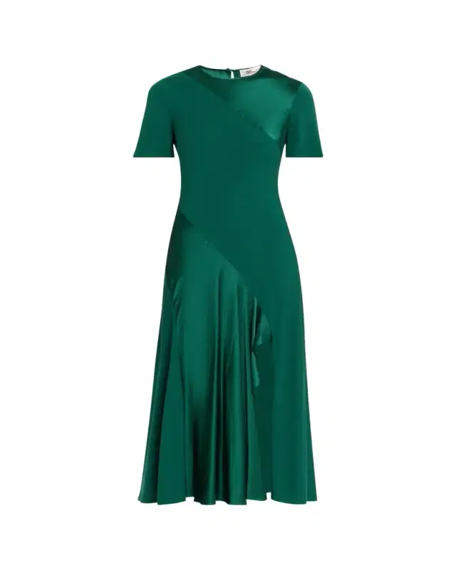 Diane von Furstenberg Araminta Bias-Cut Stretch Satin Midi Dress