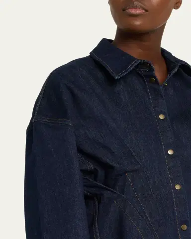 A.W.A.K.E. MODE Twisted Denim Shirt | Thumbnail 5