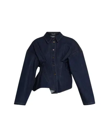 A.W.A.K.E. MODE Twisted Denim Shirt | Thumbnail 1