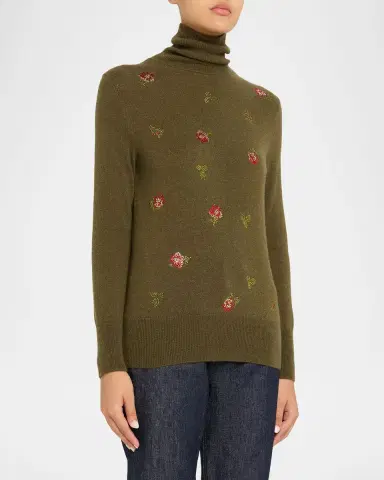 Libertine Florecita Embellished Cashmere Turtleneck Sweater | Thumbnail 4 Libertine Florecita Embellished Cashmere Turtleneck Sweater | Thumbnail 4
