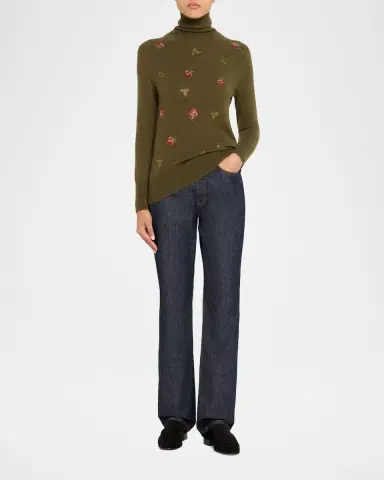 Libertine Florecita Embellished Cashmere Turtleneck Sweater | Thumbnail 6 Libertine Florecita Embellished Cashmere Turtleneck Sweater | Thumbnail 6