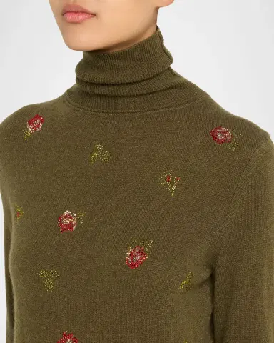 Libertine Florecita Embellished Cashmere Turtleneck Sweater | Thumbnail 9 Libertine Florecita Embellished Cashmere Turtleneck Sweater | Thumbnail 9