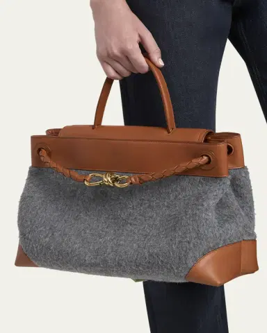 Bottega Veneta Ciao Ciao Medium Felt & Leather Top-Handle Bag | Thumbnail 2 Bottega Veneta Ciao Ciao Medium Felt & Leather Top-Handle Bag | Thumbnail 2