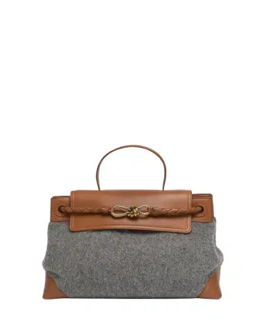 Bottega Veneta Ciao Ciao Medium Felt & Leather Top-Handle Bag | Thumbnail 1 Bottega Veneta Ciao Ciao Medium Felt & Leather Top-Handle Bag | Thumbnail 1