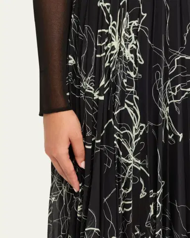 Jason Wu Collection Pleated Floral-Print Chiffon Midi Skirt | Thumbnail 5 Jason Wu Collection Pleated Floral-Print Chiffon Midi Skirt | Thumbnail 5