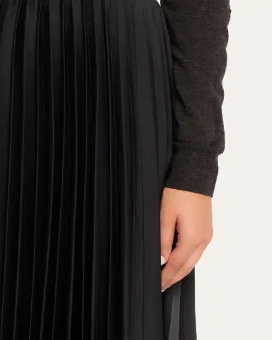 Jason Wu Collection Pleated Crepe Satin Midi Skirt | Thumbnail 5