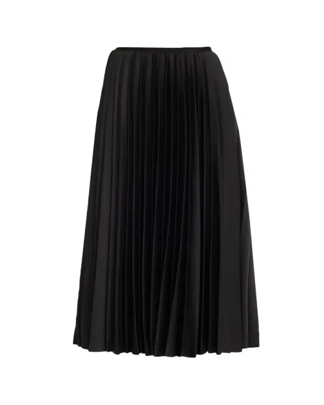 Jason Wu Collection Pleated Crepe Satin Midi Skirt