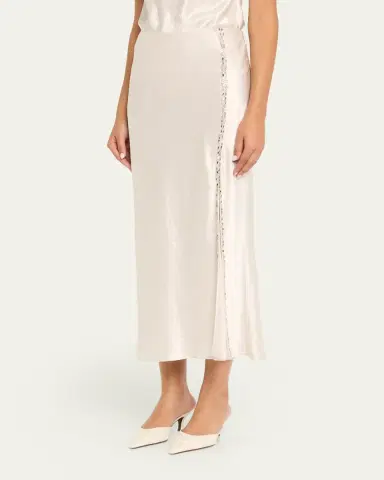 Jason Wu Collection Crystal-Trim Washed Twill Bias Midi Skirt | Thumbnail 4 Jason Wu Collection Crystal-Trim Washed Twill Bias Midi Skirt | Thumbnail 4