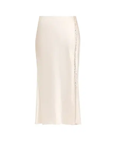 Jason Wu Collection Crystal-Trim Washed Twill Bias Midi Skirt | Thumbnail 1 Jason Wu Collection Crystal-Trim Washed Twill Bias Midi Skirt | Thumbnail 1
