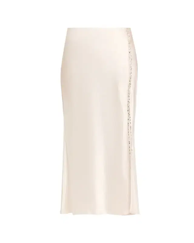 Jason Wu Collection Crystal-Trim Washed Twill Bias Midi Skirt