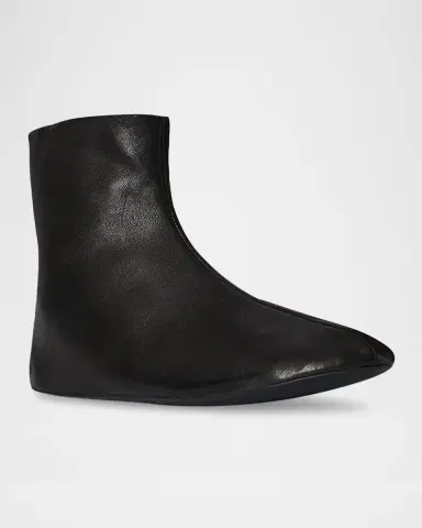 The Row Stella Leather Booties | Thumbnail 3