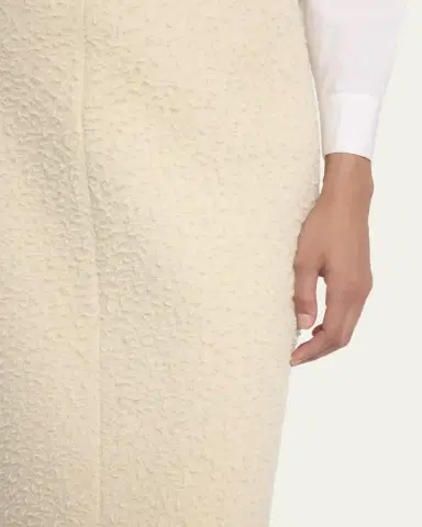 THE ROW Malva Textured Wool Pencil Skirt | Thumbnail 5