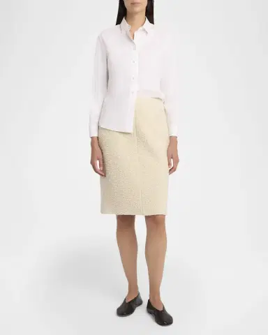THE ROW Malva Textured Wool Pencil Skirt | Thumbnail 6