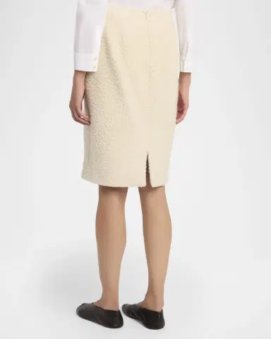 THE ROW Malva Textured Wool Pencil Skirt | Thumbnail 7
