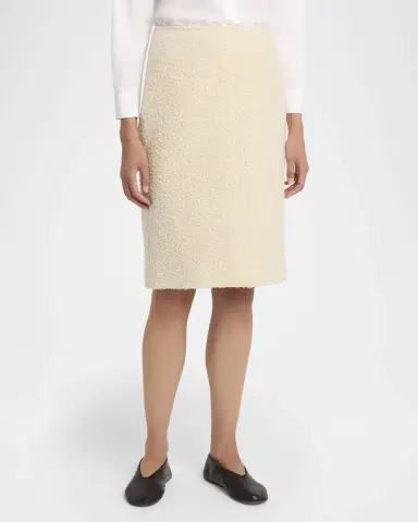 THE ROW Malva Textured Wool Pencil Skirt | Thumbnail 8