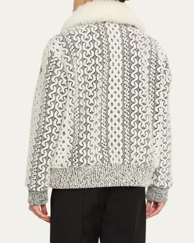 Moncler Grenoble Beille Bomber Jacket with Detachable Shearling Collar | Thumbnail 3