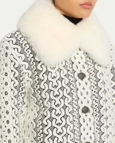 Moncler Grenoble Beille Bomber Jacket with Detachable Shearling Collar | Thumbnail 5