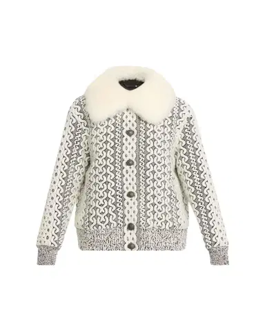 Moncler Grenoble Beille Bomber Jacket with Detachable Shearling Collar | Thumbnail 1