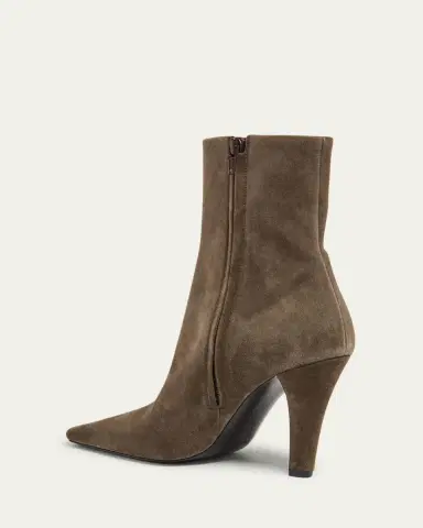 Saint Laurent 95mm Jill Suede Ankle Booties | Thumbnail 2