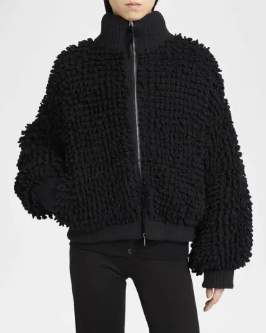 Moncler Genius x EE72 by Edward Enninful Wool Blend Zip-Up Cardigan | Thumbnail 3