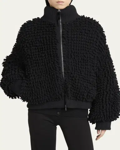 Moncler Genius x EE72 by Edward Enninful Wool Blend Zip-Up Cardigan | Thumbnail 8