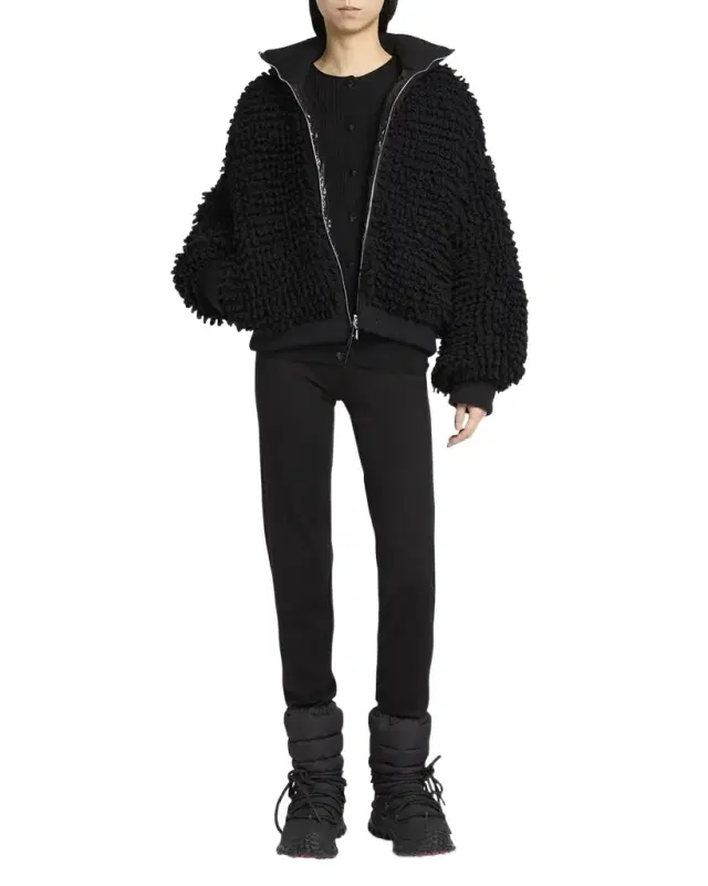 x EE72 by Edward Enninful Wool Blend Zip-Up Cardigan