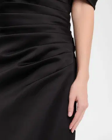 SIMKHAI Valencia Pleated Off-Shoulder Column Gown | Thumbnail 9 SIMKHAI Valencia Pleated Off-Shoulder Column Gown | Thumbnail 9