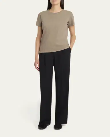 THE ROW Wesler Short-Sleeve Cotton T-Shirt | Thumbnail 2
