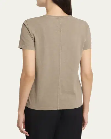 THE ROW Wesler Short-Sleeve Cotton T-Shirt | Thumbnail 3