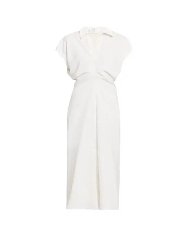 Brunello Cucinelli Draped Linen Twill Ankle Polo Dress With Monili Trim