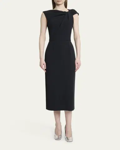 Givenchy Draped Sleeveless Midi Dress | Thumbnail 2