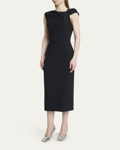 Givenchy Draped Sleeveless Midi Dress | Thumbnail 4