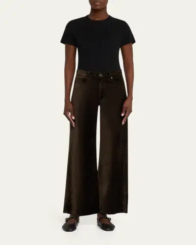 FRAME Le Slim Palazzo Velvet Jeans | Thumbnail 2