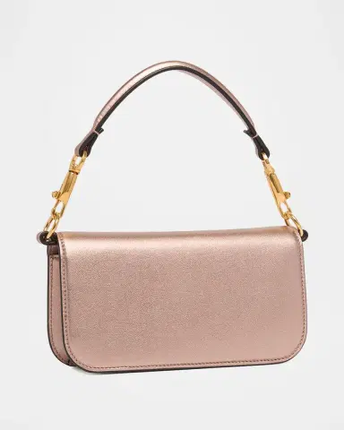 Valentino Garavani Small Crystal VLogo Metallic Leather Top-Handle Bag | Thumbnail 7