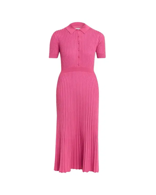 Gabriela Hearst Amor Rib Knit Cashmere-Silk Midi Dress