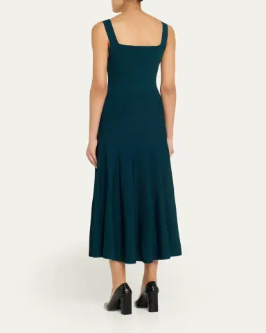 Alaïa Sweetheart-Neck Rib Drop-Waist Maxi Dress | Thumbnail 3 Alaïa Sweetheart-Neck Rib Drop-Waist Maxi Dress | Thumbnail 3