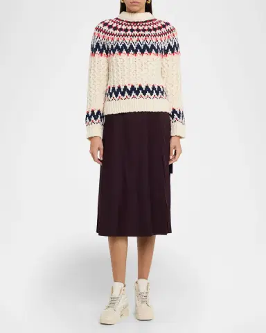 Moncler Grenoble Cable-Knit Fairisle Sweater | Thumbnail 12 Moncler Grenoble Cable-Knit Fairisle Sweater | Thumbnail 12