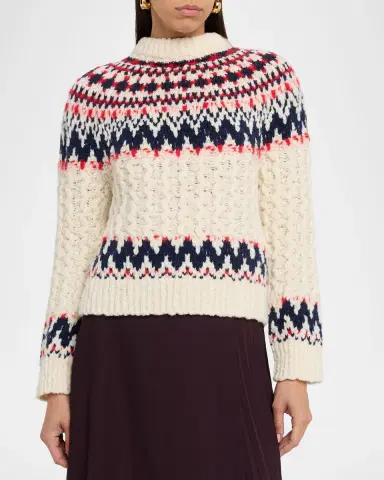 Moncler Grenoble Cable-Knit Fairisle Sweater | Thumbnail 14 Moncler Grenoble Cable-Knit Fairisle Sweater | Thumbnail 14
