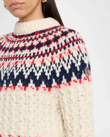 Moncler Grenoble Cable-Knit Fairisle Sweater | Thumbnail 15 Moncler Grenoble Cable-Knit Fairisle Sweater | Thumbnail 15