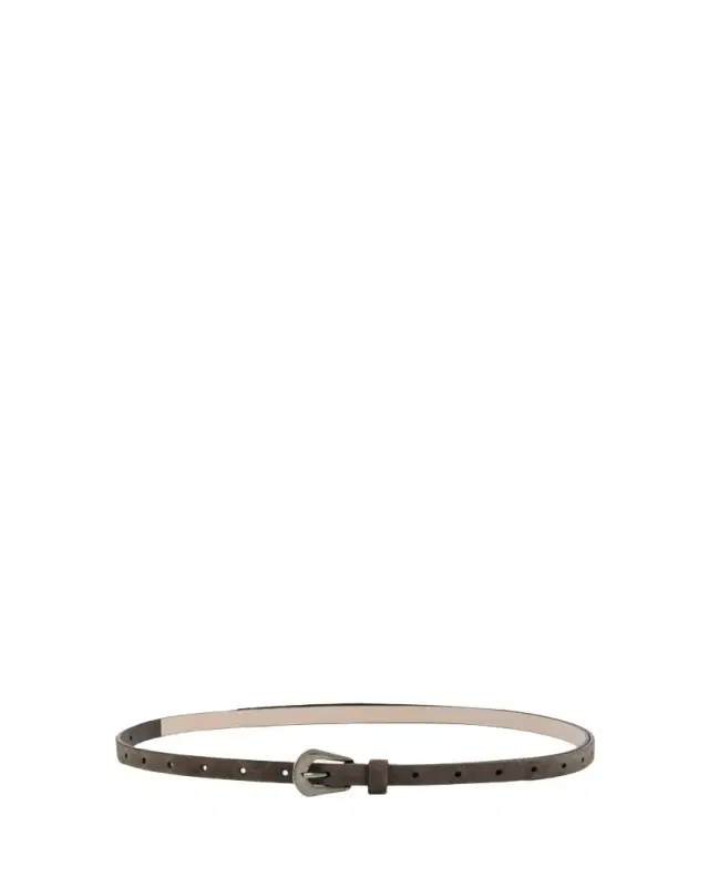 Brunello Cucinelli Suede Carved Leather Belt