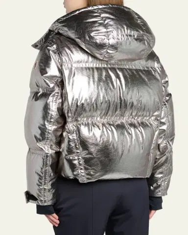 Moncler Grenoble Calaque Metallic Hooded Down Ski Jacket | Thumbnail 3 Moncler Grenoble Calaque Metallic Hooded Down Ski Jacket | Thumbnail 3