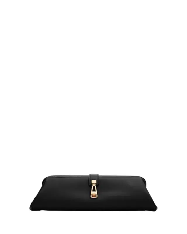 Leather Baguette Clutch Bag