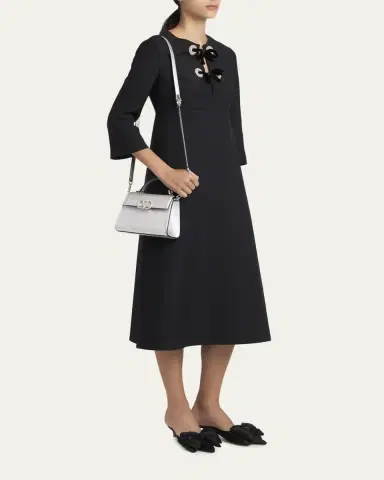 Valentino Garavani Mini Crystal VLogo Metallic Leather Top-Handle Bag | Thumbnail 5 Valentino Garavani Mini Crystal VLogo Metallic Leather Top-Handle Bag | Thumbnail 5