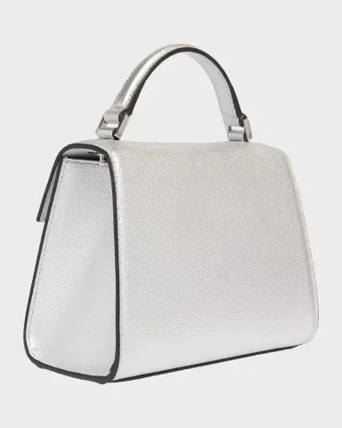 Valentino Garavani Mini Crystal VLogo Metallic Leather Top-Handle Bag | Thumbnail 7 Valentino Garavani Mini Crystal VLogo Metallic Leather Top-Handle Bag | Thumbnail 7