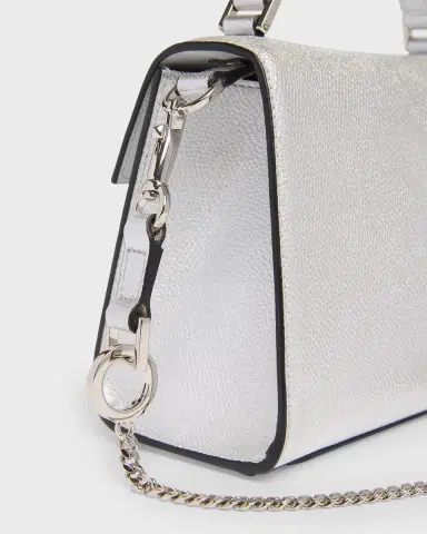 Valentino Garavani Mini Crystal VLogo Metallic Leather Top-Handle Bag | Thumbnail 10 Valentino Garavani Mini Crystal VLogo Metallic Leather Top-Handle Bag | Thumbnail 10
