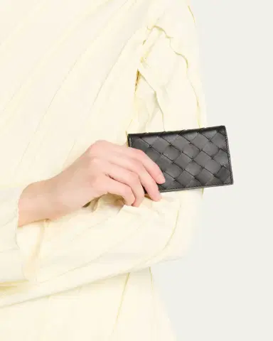 Bottega Veneta Men's Portacard Woven Leather Card Case | Thumbnail 4 Bottega Veneta Men's Portacard Woven Leather Card Case | Thumbnail 4