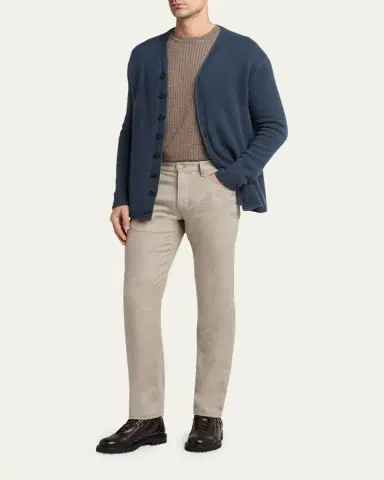Giorgio Armani Men's Cashmere Button-Front Cardigan | Thumbnail 2